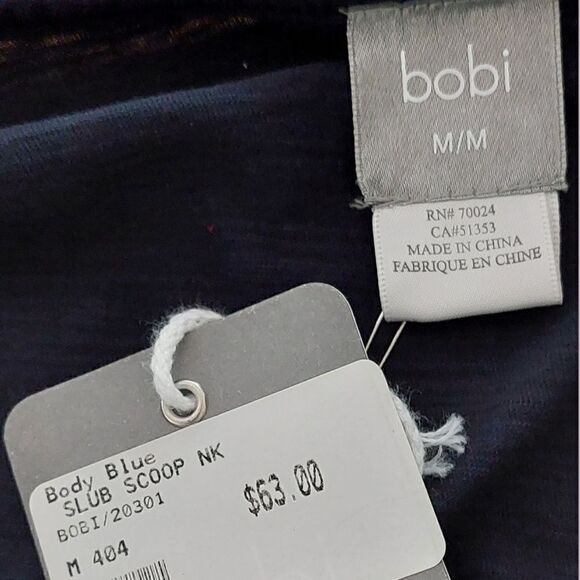 *nwt* BOBI Cowl Neck Longsleeve Navy Blue Shirt - Picture 5 of 5